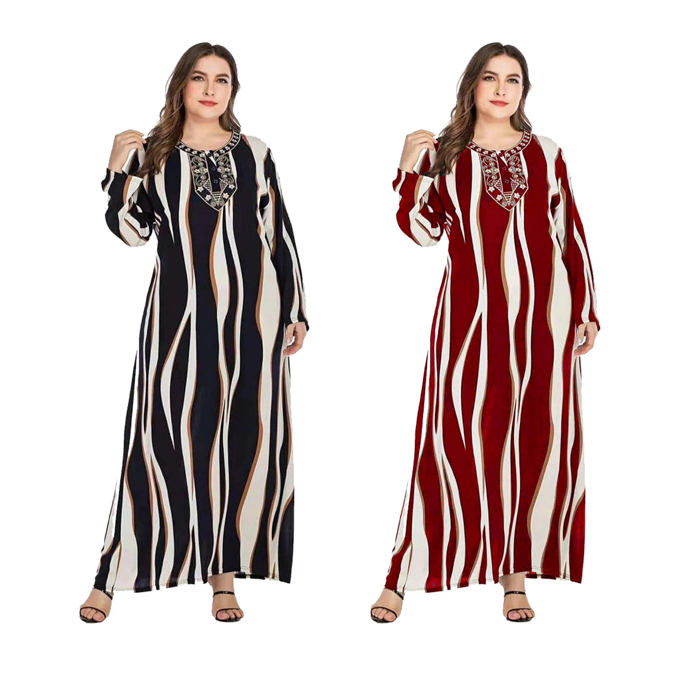 

wholesale summer middle east muslim dress abaya fashion caftan kaftan, Black,red