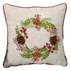 New Design Merry Christmas Decorative Pillows 16*16" hand made ribbon embroidery Cushions Christmas gift pillow case cover