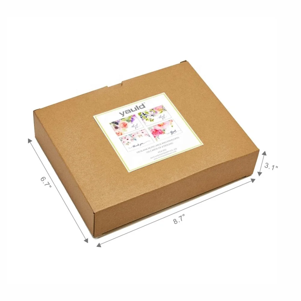 
100 Wholesale Flower Blank Thank You Cards Packs, Bulk Custom Logo Thank You Notes with Envelopes 