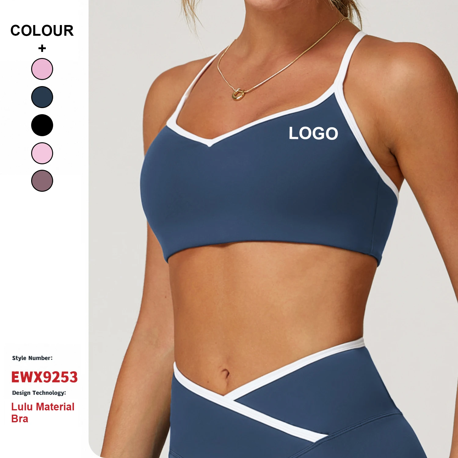 Custom High Quality Nude Feeling Workout Breathable Yoga Bra Quick-Drying Bra Women Gym Sports Running Fitness Yoga Bra