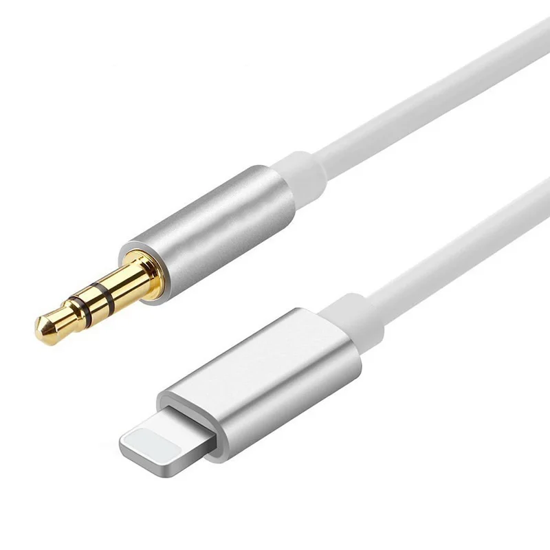 

Mobile phone 8pin to 3.5mm Jack male Speaker Wire Car aux audio adapter cable for aux cable iphone, Silver, gold, rose gold, black