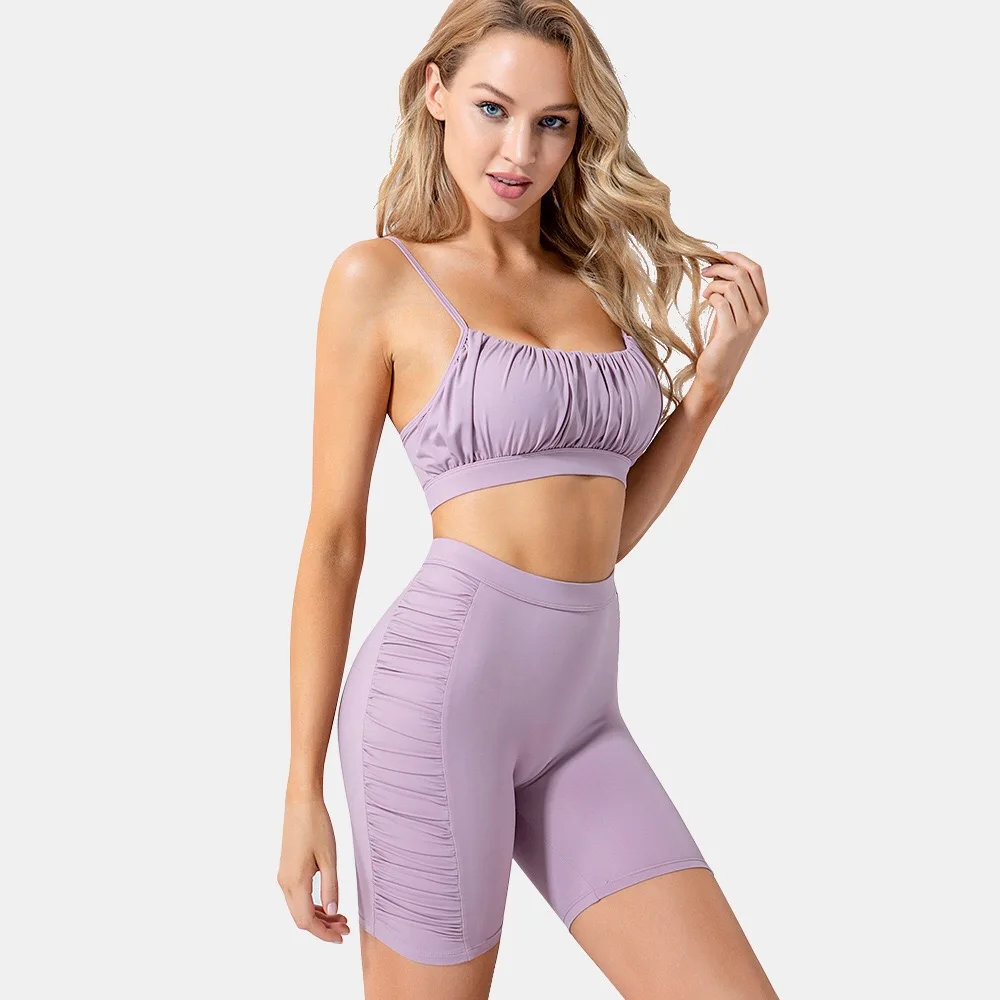 

BBSM8525 Factory direct new design elastic female sports fitness yoga set