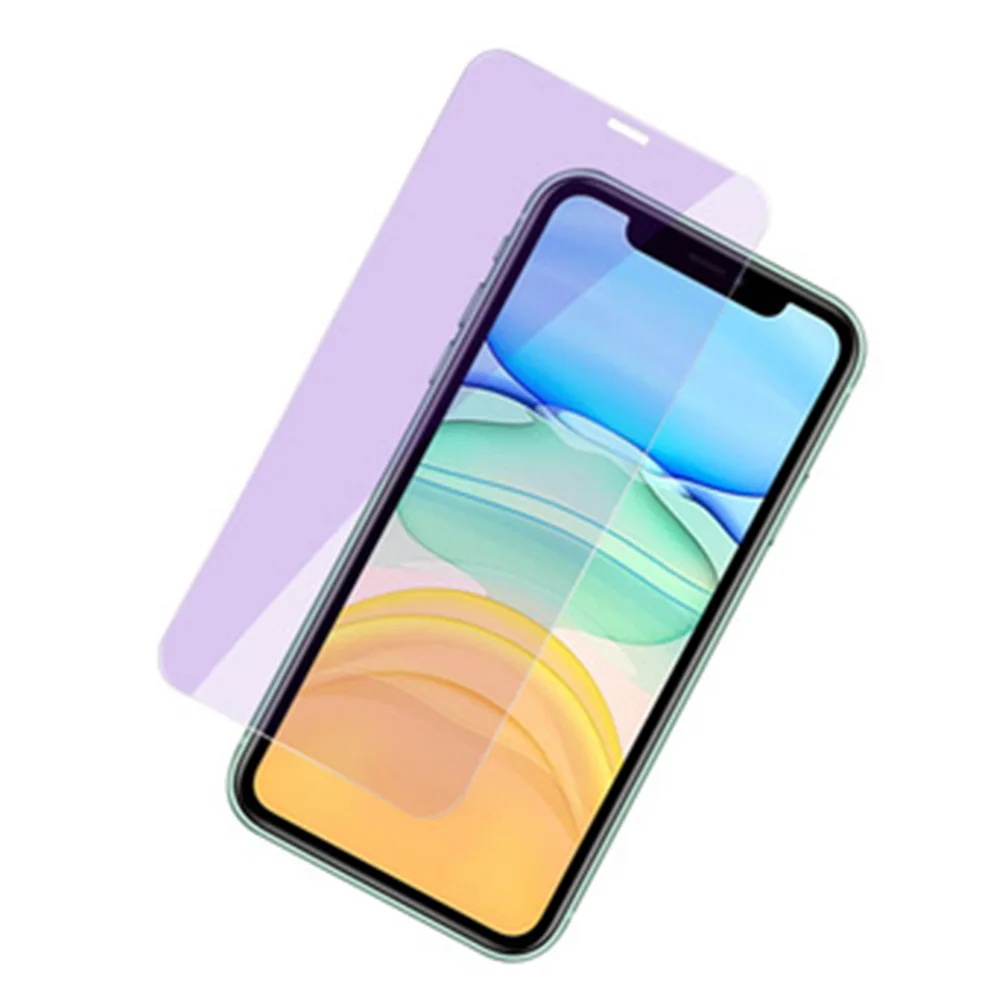 

9h purple blue light full phone screen protectors for iphone 11