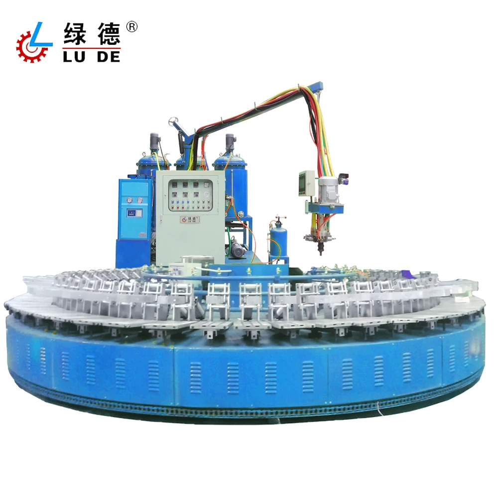 
Automatic Insole and Outsole pu rotary machine polyurethane foam shoe sole production line 