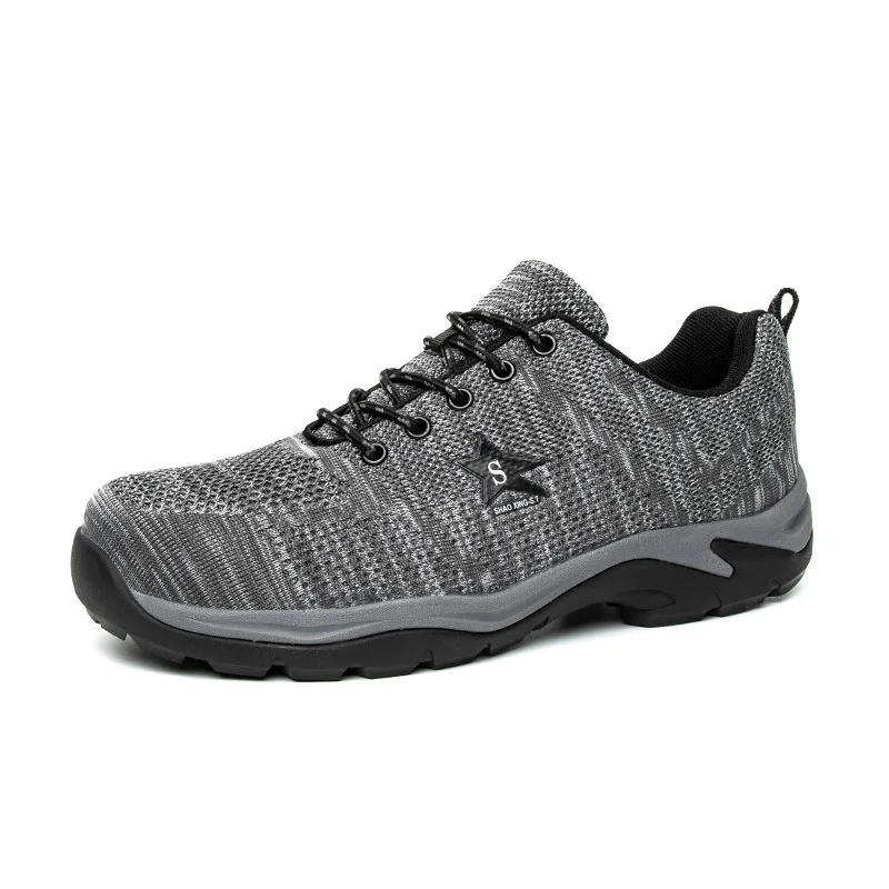 

Cross Border Men's Shoes Breathable Flying Woven Protection Wear-resistant Construction Site Safety Shoes