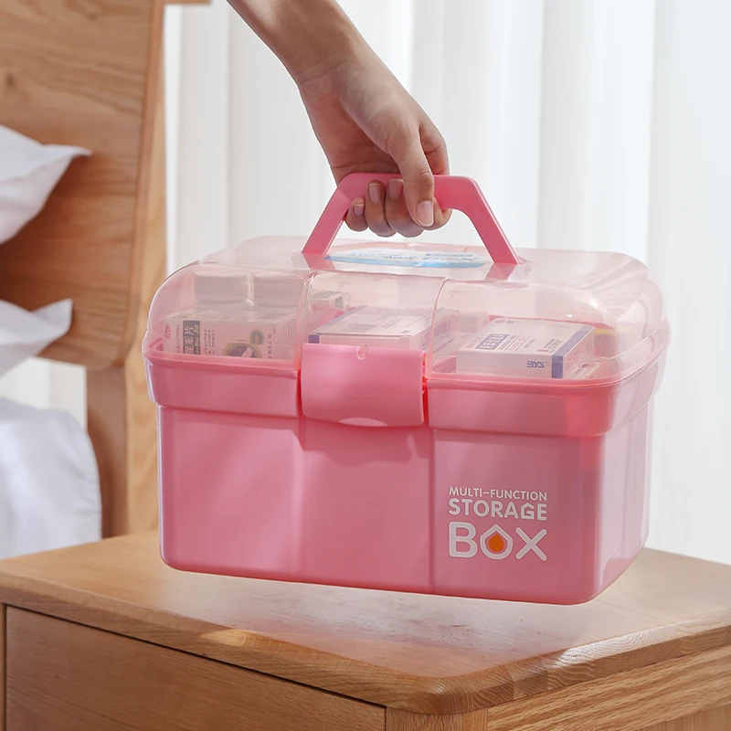 
Medicine Box for Travel Pill Organizer for Home big capacity Emergency Medicine box Portable medicine cabinet 