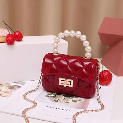 

2021 New Pearl jelly bag ladies handbags, 6 colors