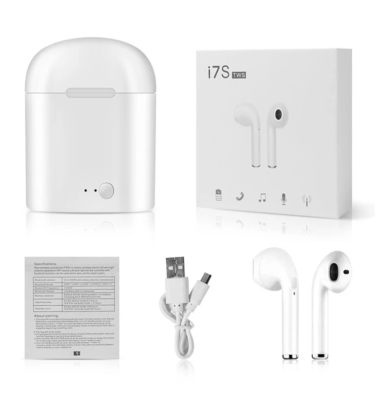 2019 For Apple Air TWS i7 i7s TWS Pods Mini Wireless Bluetooth Earbuds Earbud Earphones Earphone & Headphone Headphones - ANKUX.COM