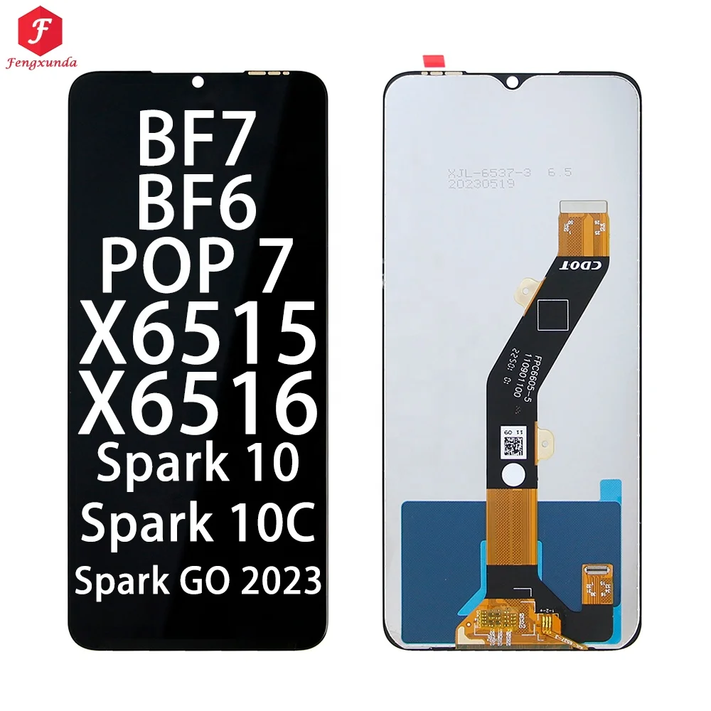 

phone display For Tecno Spark Go 2023 BF7 POP7 BF6 KL5Q KL5K display lcd spark 10 10C X6515 X6516 A60 P40 A662L lcd screen touch