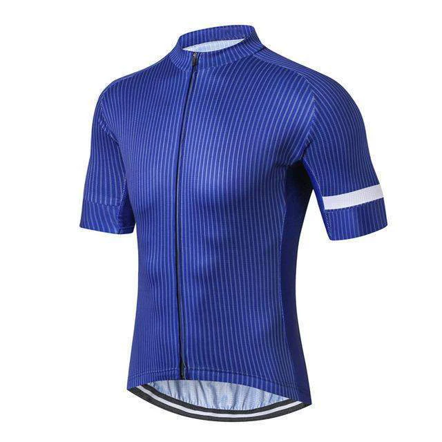 

HIRBGOD HK553 popular Blue Stripe cycle jersey Men's short sleeve bike jersey Comfortable cycling jersey Plus Size cycling wear