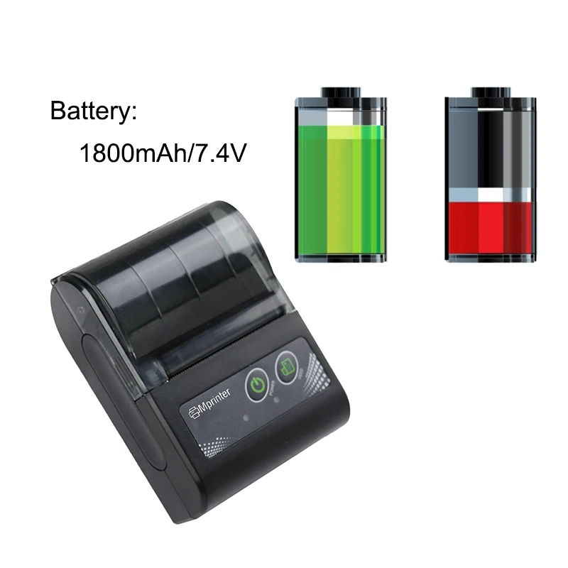 

mini handheld mobile wireless thermal receipt printer 58mm, Black