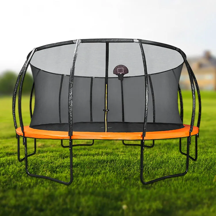 

OKAI Commercial Small Outdoor 10 ft Round Trampoline Outdoor Gymnastic Mini Trampoline for Sale, Orange