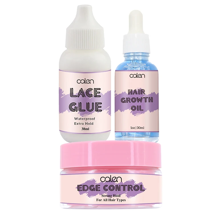 

Private Label Waterproof Lace Wig Glue Strong Hold Edge Control Natural Hair Growth Oil, White
