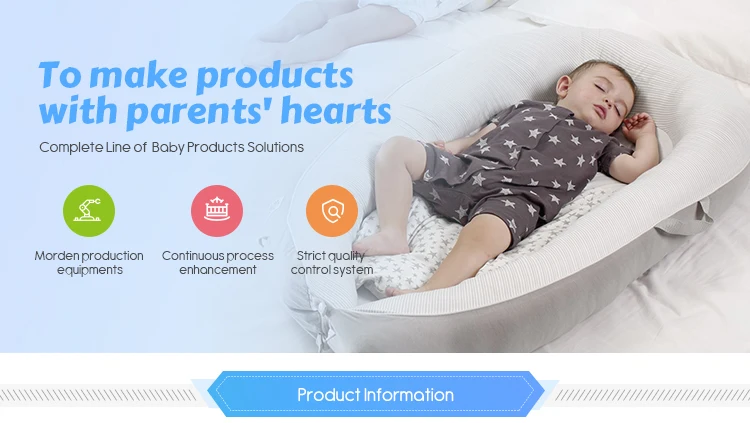 0-3 Years Travel Breathable Hypoallergenic Co-Sleeping Baby Lounger Bassinet