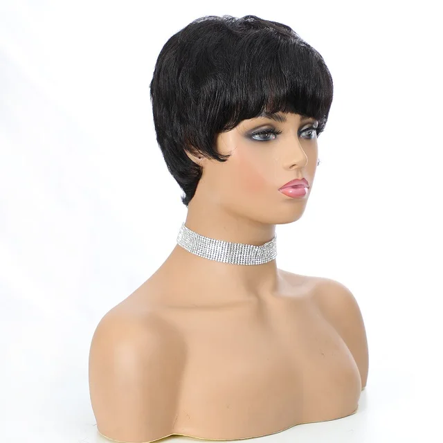 

hairpiece Cheap wig short true or false hair full mechanism headdress
