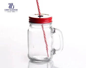18oz 500ml Wholesale Glass Mason Jar With Lid And Straw Buy