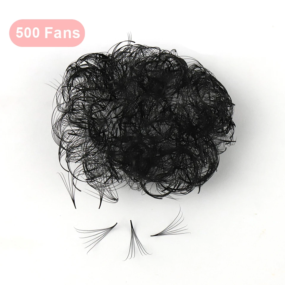 

Hand made heat bonded Bulk Premade fan C D Curl Individual Cluster Lashes Extension Vendor Russian loose Pre made Fan Eyelashes