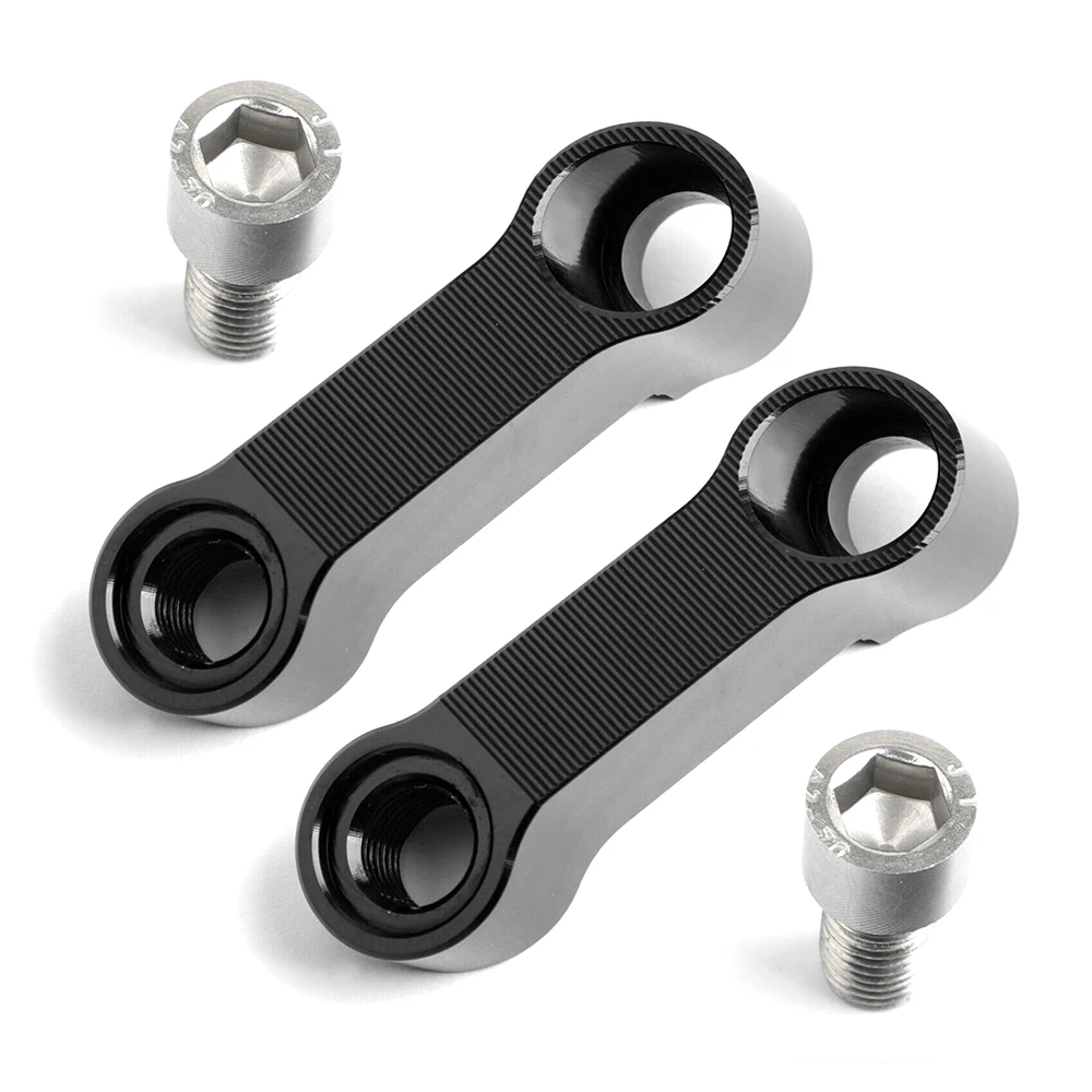 

Hot sell Black 10mm CNC Motorcycle Mirror Mount Risers Extenders Adapters M10 For Universal Black TZ, Same as picture