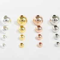 

20PCS 925 Sterling Seamless Silver Round Ball Beads Spacer for Jewelry Making Findings