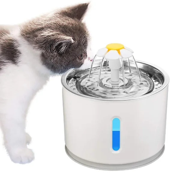 

QY Pet feeder led light visual cycle automatic drinking fountain Automatic drinking fountain for cats and dogs