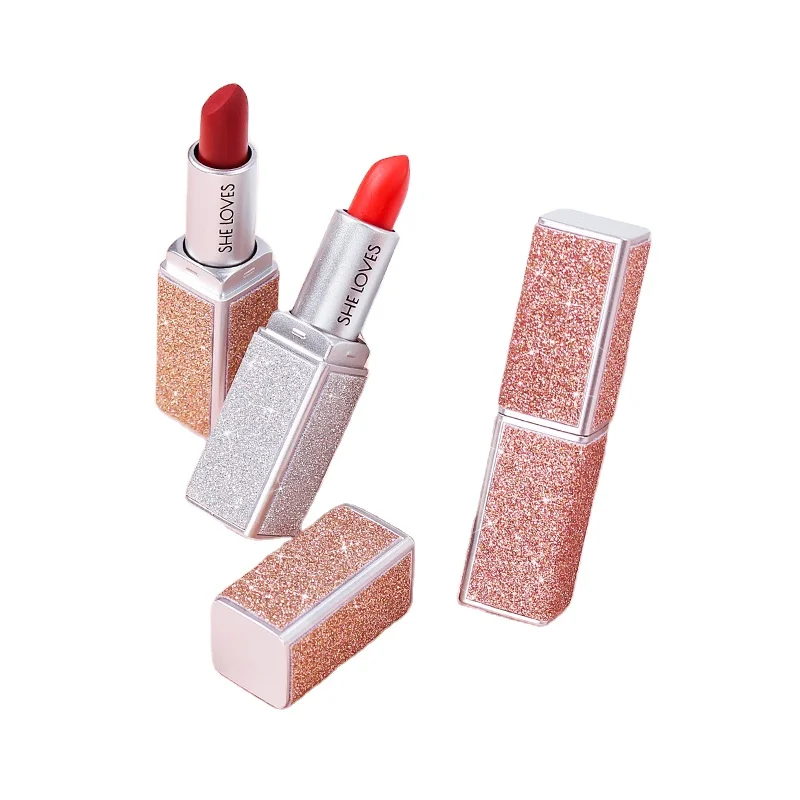 

OEM New Fashion Star Shine Long Lasting 6 Colors Lady's Lips Beauty Makeup