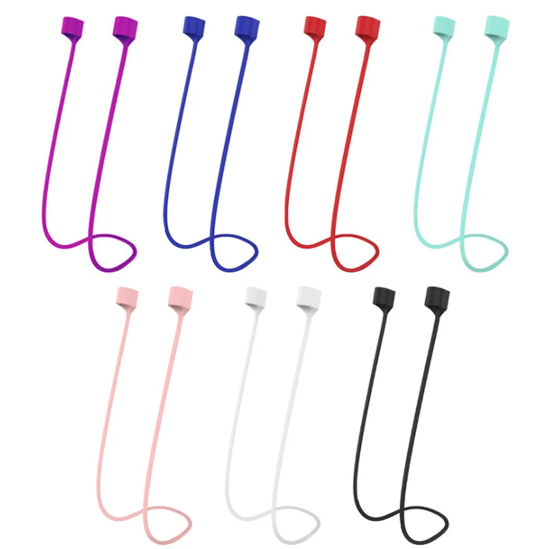 

Hot Selling Anti-lost Portable Silicone Wireless Earphone Strap Headphone Rope For Airpods Accessories, Blue,black,red,purple,green,white,pink