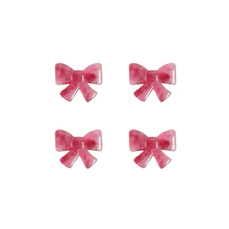 

Kawaii Design Acrylic Bow Tie Beads Flatback Bowknot Cabochons for Hair Accessory Jewelry Making Material, Pink