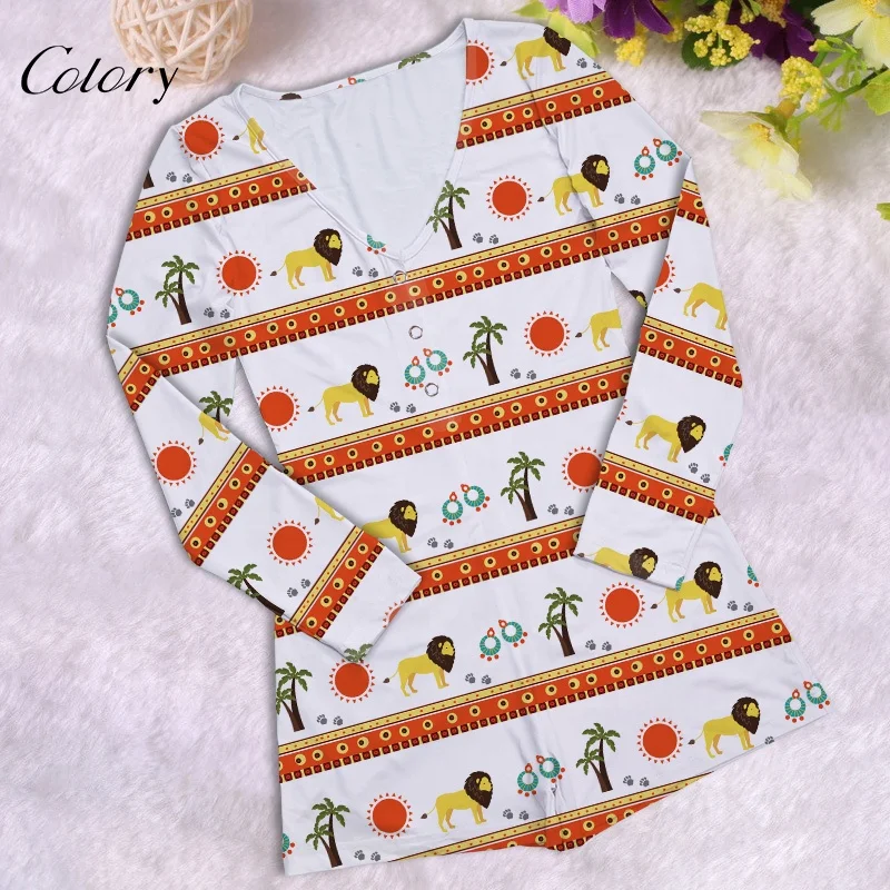 

Colory Women Big Size Cartoon Print Top And Shorts Pajama Set, Customized color