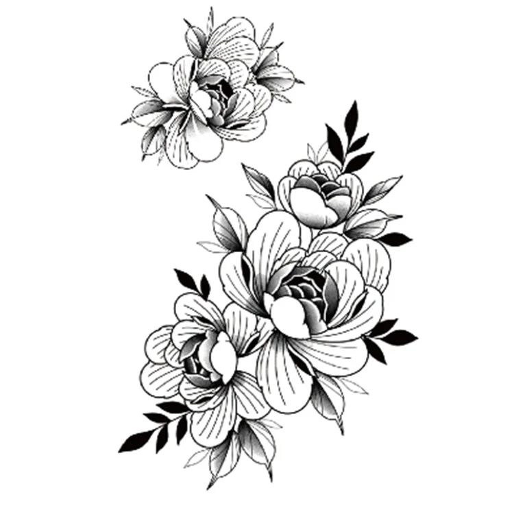 

Wholesale newest flower tattoo realistic sexy body tattoo stickers, Cmyk