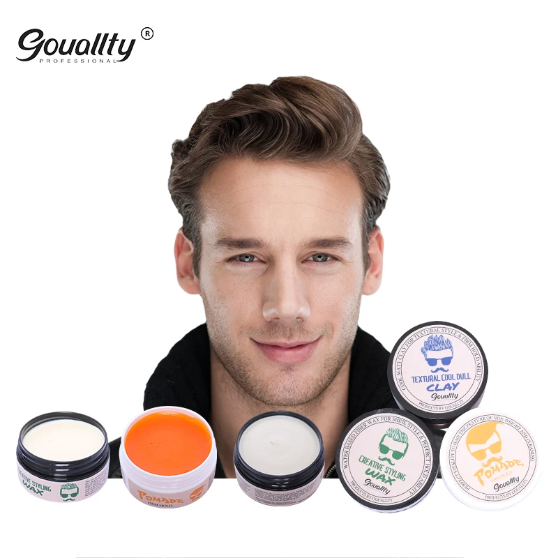 

Hot selling hair styling products Famous brand OEM white container water based Firm hold private label men wax pomade gel