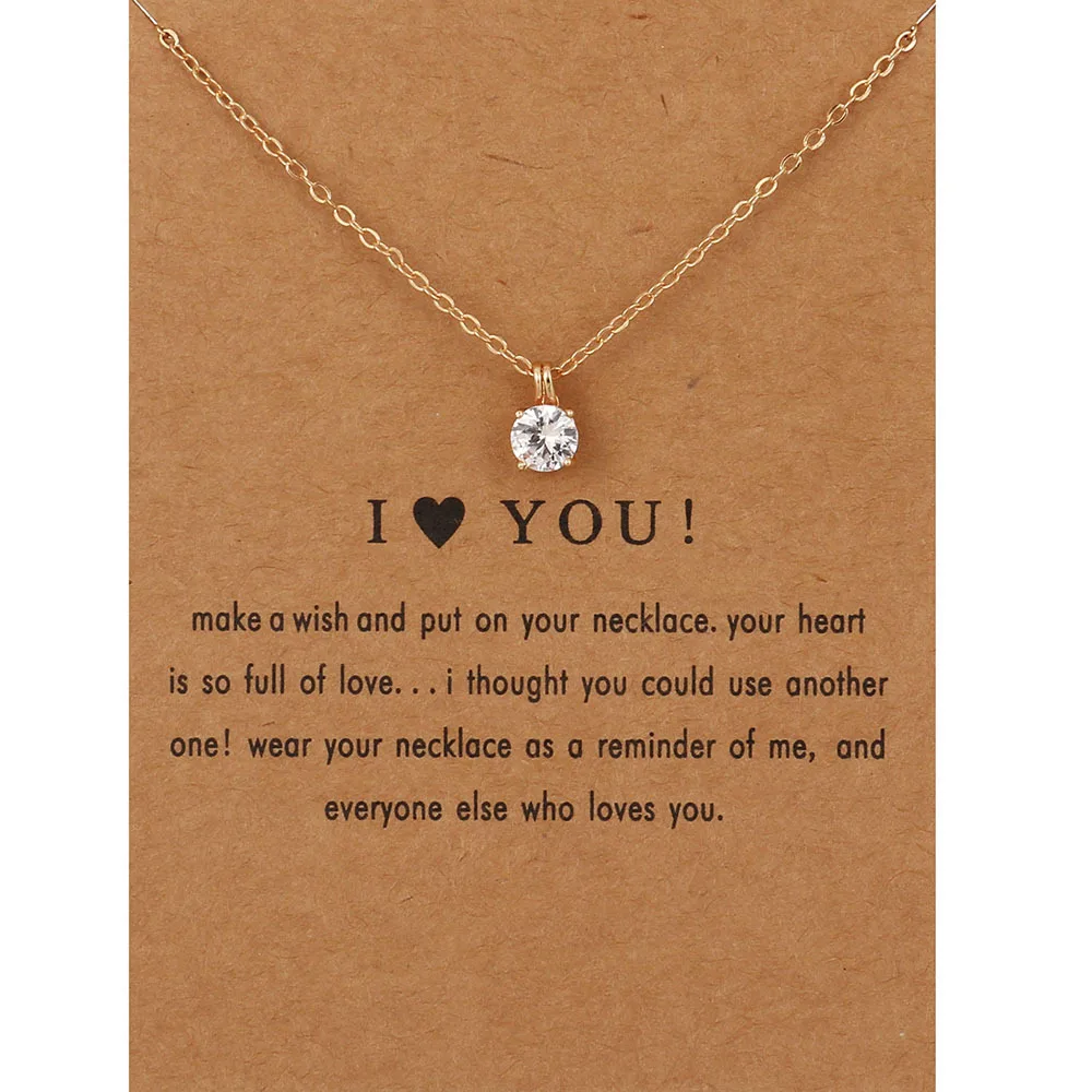 

fashion logo card diamond necklace for women wholesale N2106301