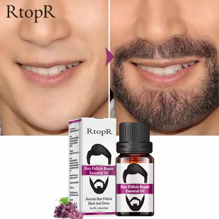 

RtopR Hair Follicle Repair Men Styling Moustache Oil Moisturizing Smoothing Hair Growth repair essential oil