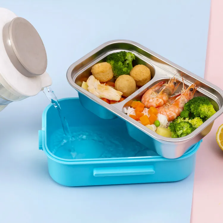 

Portable Food Container Microwave Lunch Box Leak-Proof Independent Adult Lunch Box, 3 options