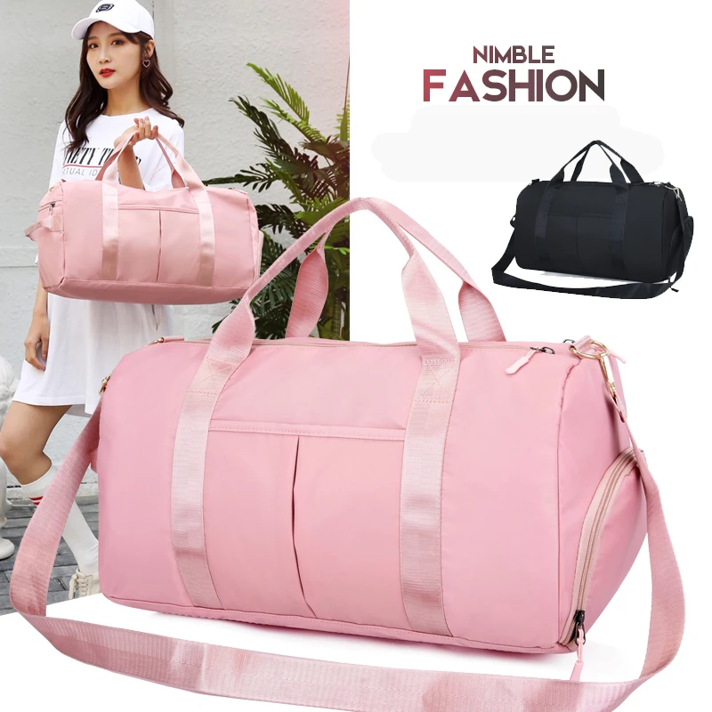 

2020 trend luggage gym custom logo sports bag duffel pink travel bags