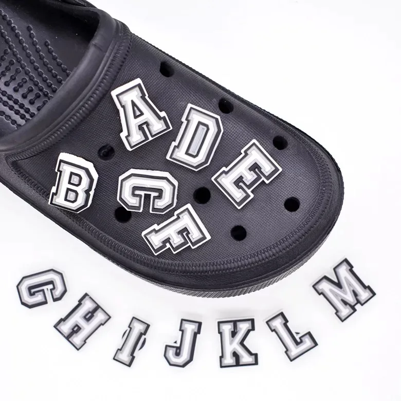 

Numbes letters Soft PVC shoe lace charms Shoes clog buttons Sandals Charms for clog shoes Custom Desig Cheap, As picture