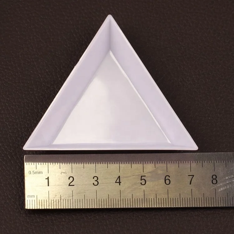 

triangle plastic rhinestones trays, White