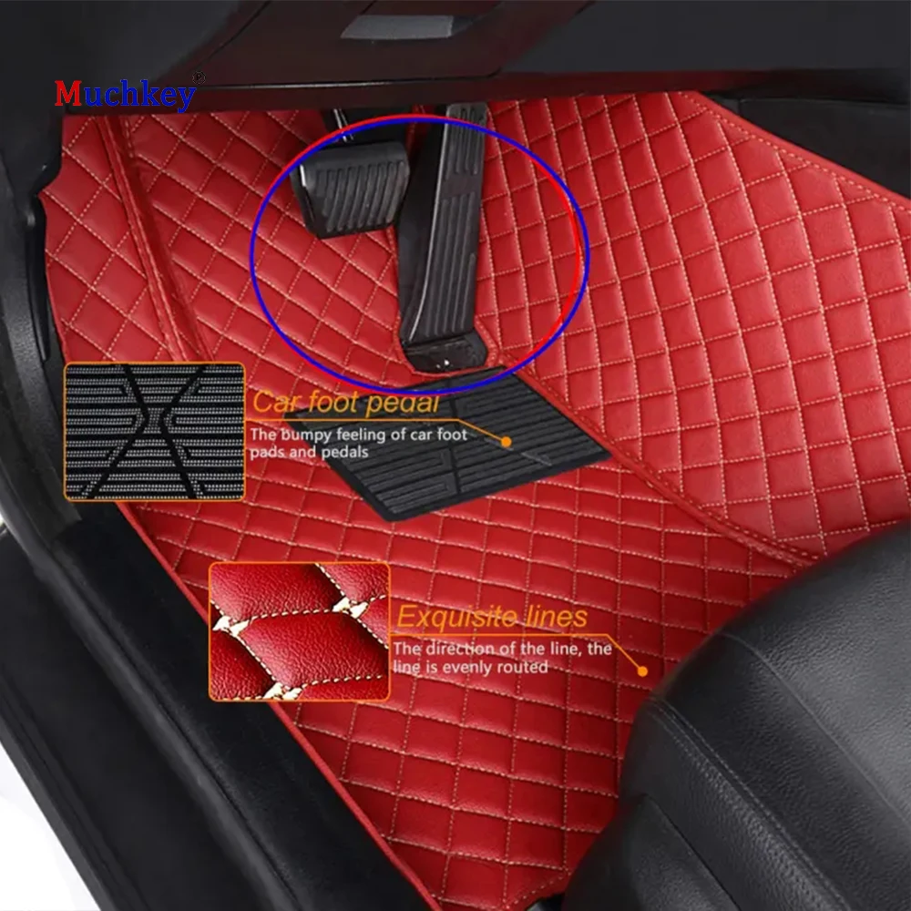

Muchkey Waterproof Carpet 3D Eco Friendly for Audi A6 Avant 2007-2018 Luxury Leather Car Floor Mats