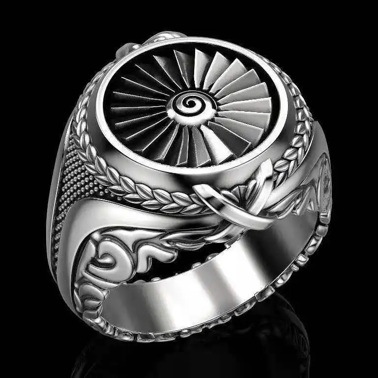 

Wholesale custom avant-garde turbo men's rings