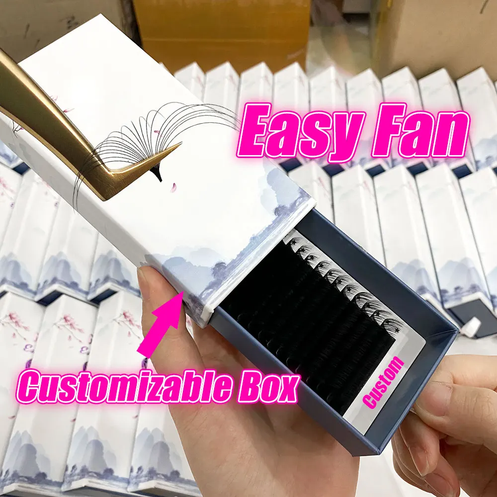 

0.03 0.05 0.07 0.10mm Easy Fans Lash Extension Supplies Fluffy Lash Extensions Easy Fan Volume Lashes