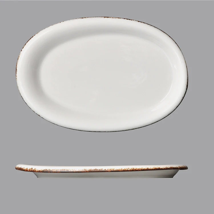 white ceramic fish plate