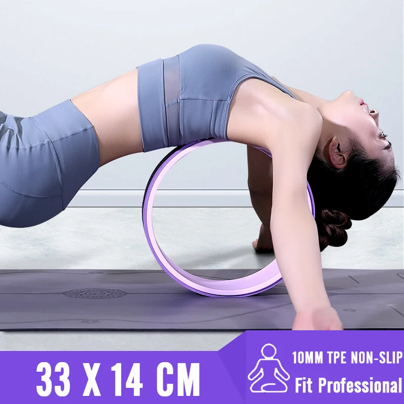 

Yoga Wheel Accessories Bodybuilding Gym Workout Fitness Exercise Equipment Pilates Circles TPE Back Training Sport Foam Roller