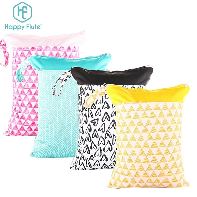 

Happy flute baby cloth diaper wet bag waterproof bag reusable diaper bag, More than 300 designs