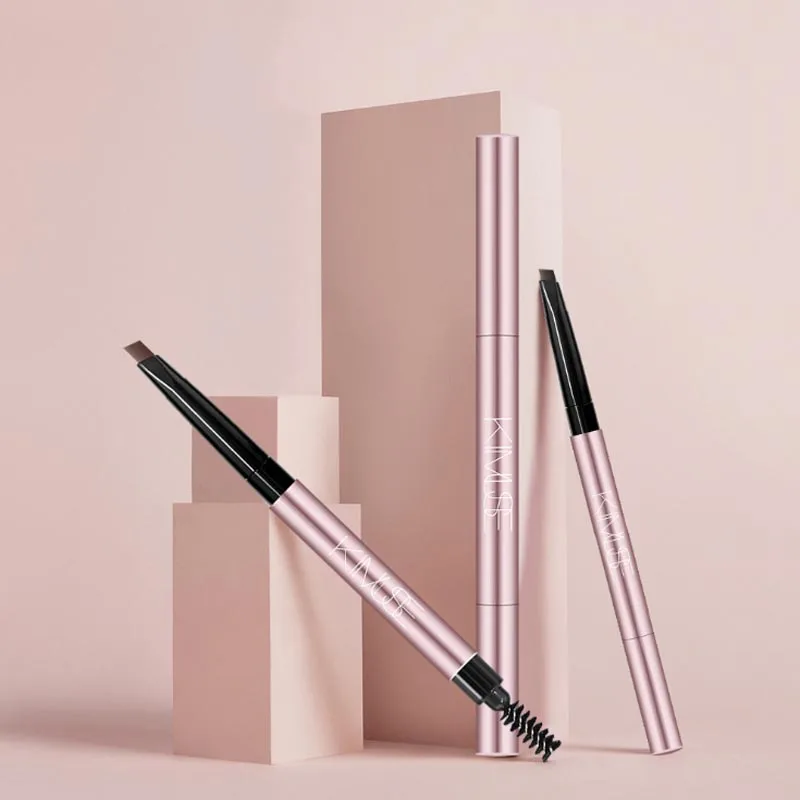 

Wholesale high quality eyebrow pencil and eyeliner 2 in 1 Pencils Slim Label Eyebrow Pencil For Eye Brow, Grey brown light brown dark brown