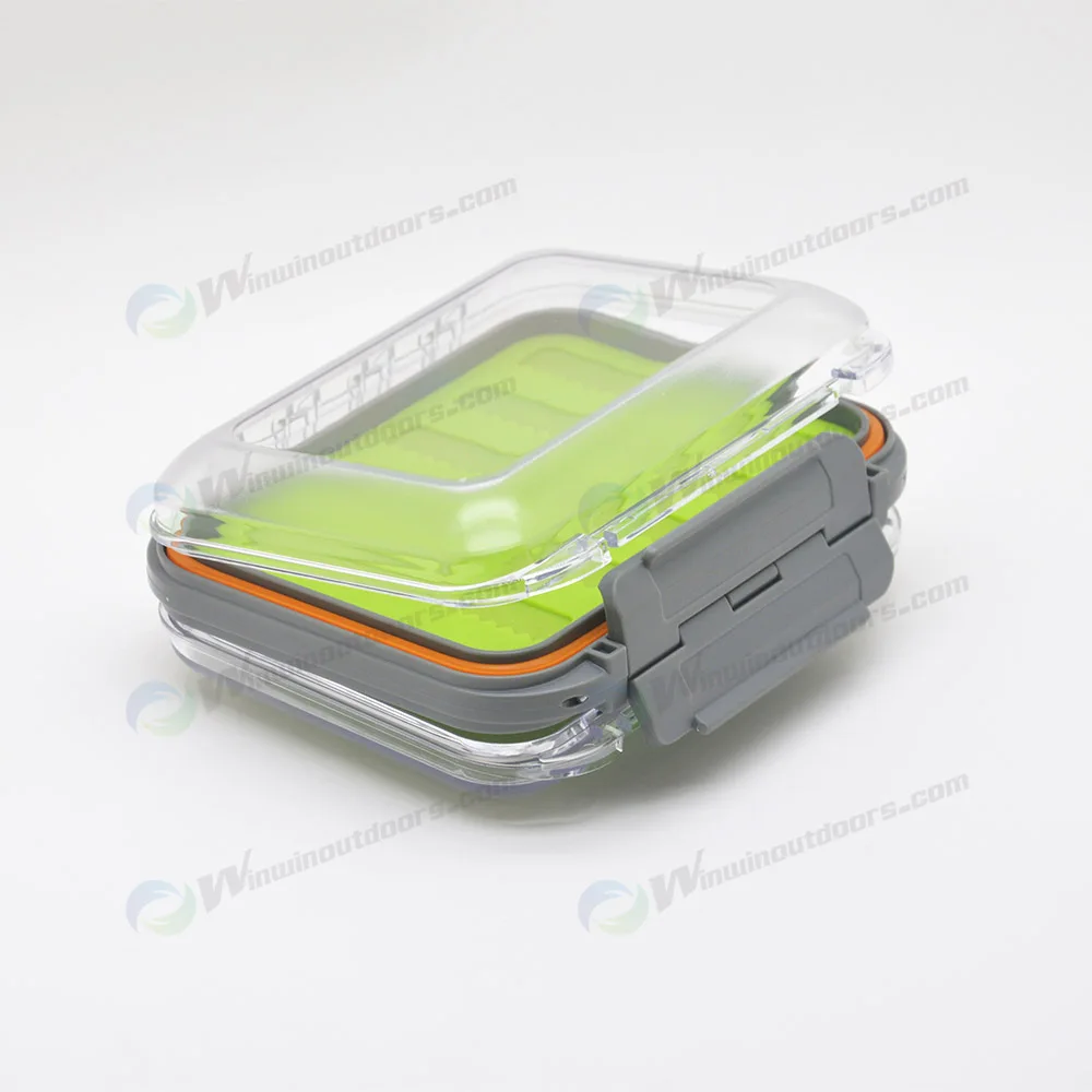 

new arrival high quality fly fishing tackle box , Waterproof fishing silicone insert fly box for fishing, Green