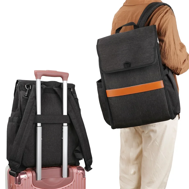 

2022 New Product Multi-Functional Baby Backpack Organizer With Changing Station Portable Mummy Bag, Black
