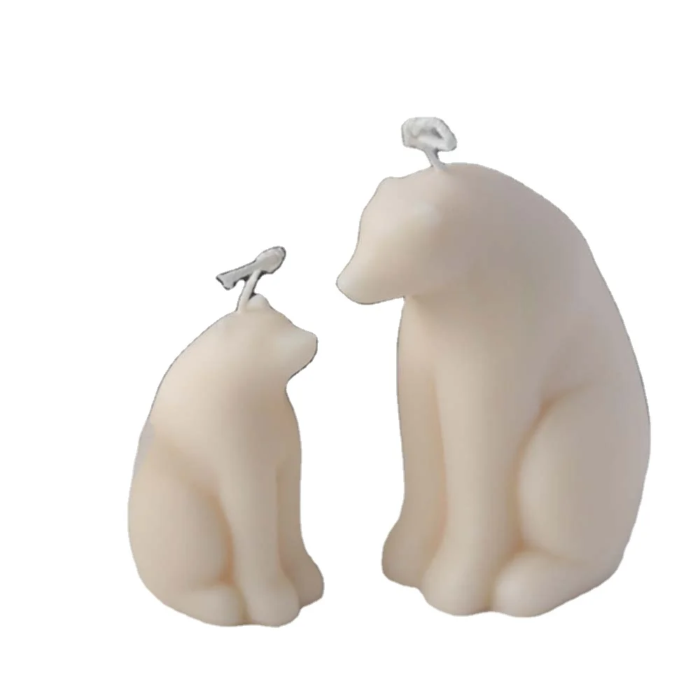 

New Arrival 3D Bear Shapes Silicone Candle Molds, As the picture