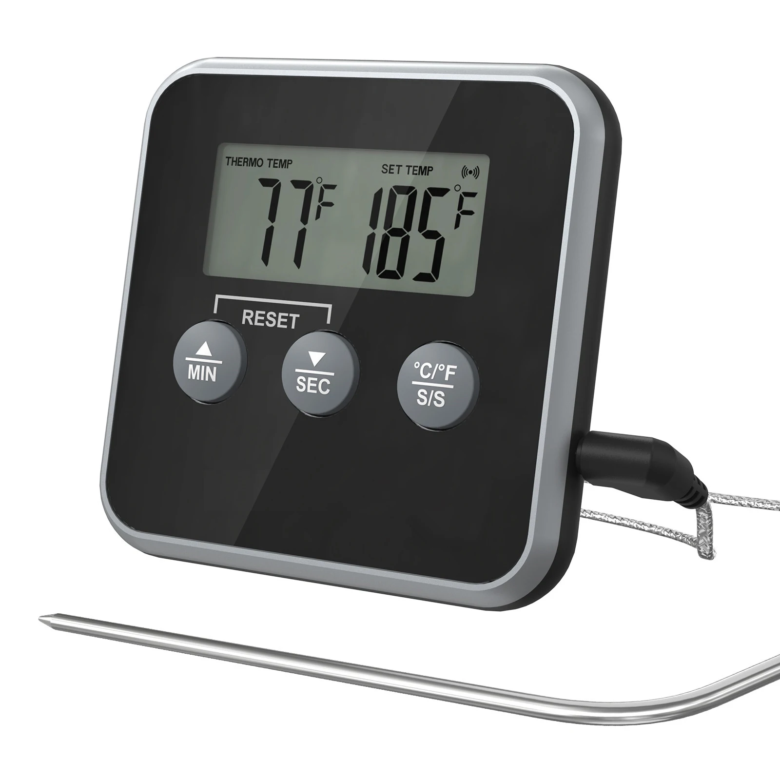 

KH-TH005 Wholesale Food Cooking Instant Read Digital Kitchen Meat Thermometer with Stainless Steel Probe, Any pantone color