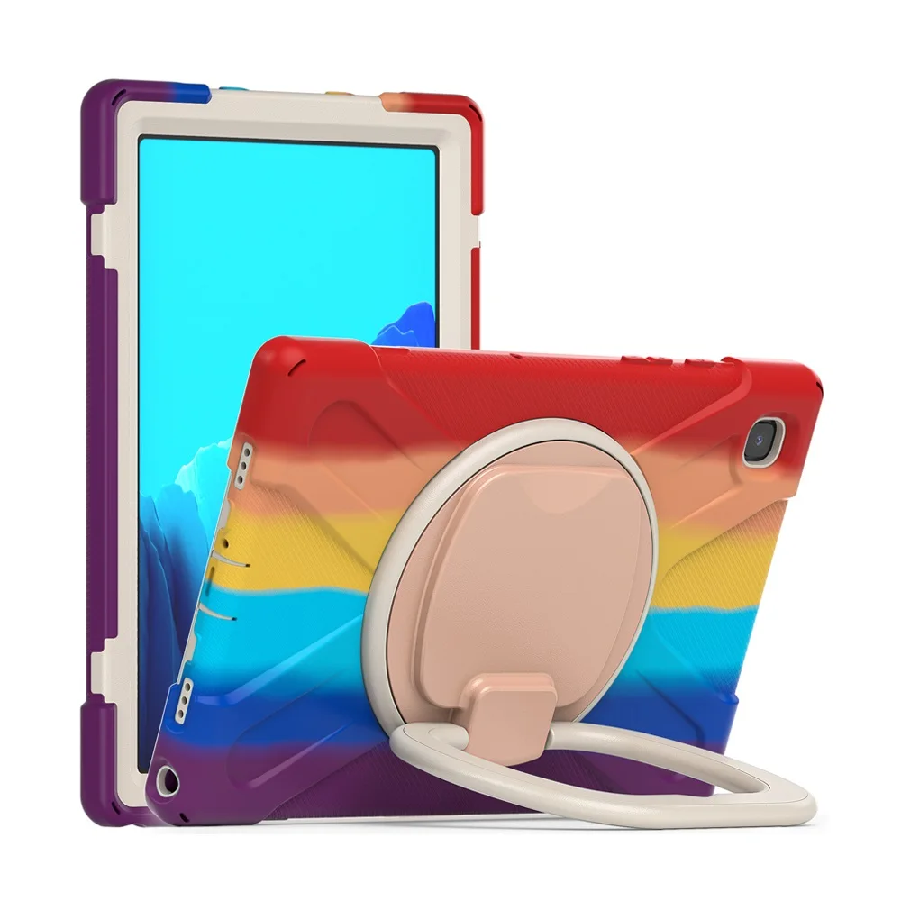 

Heave Duty Shockproof Case For Samsung Galaxy Tab A7 10.4 T500 T505 T507 T505N Defender Rainbow Stand Kids Tablet Cover