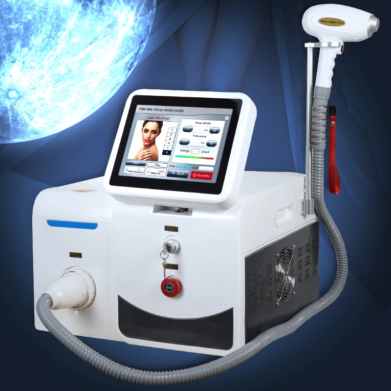 

2021 Dual Head Triple Wavelength 755 808 1064nm Laser Diode Price Best Laser Hair Remove Machine