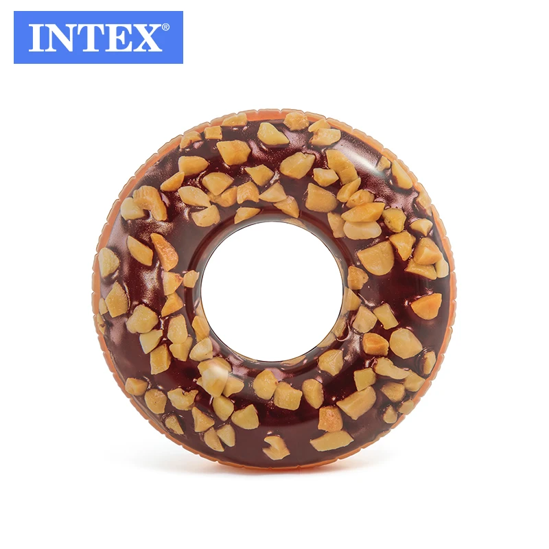 

[ SALE ] Intex 56262 Nutty Chocolate Floating Tire Donut Swimming Tube Inflatable Pool Toy